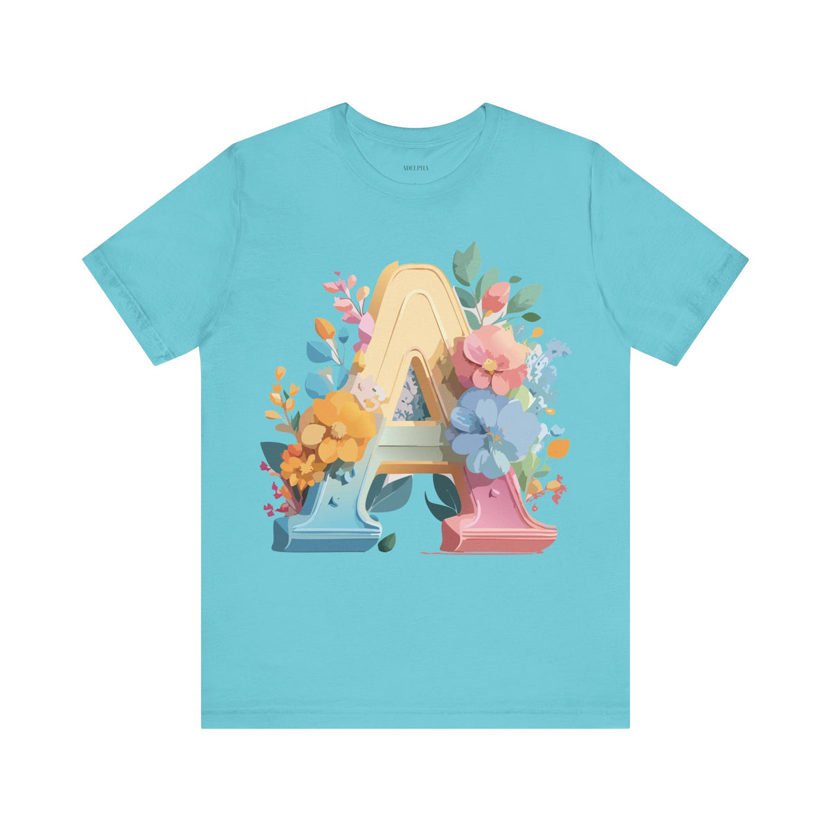 Letter A Graphic Unisex Cotton Bella+Canvas Tee with Art Letter Design