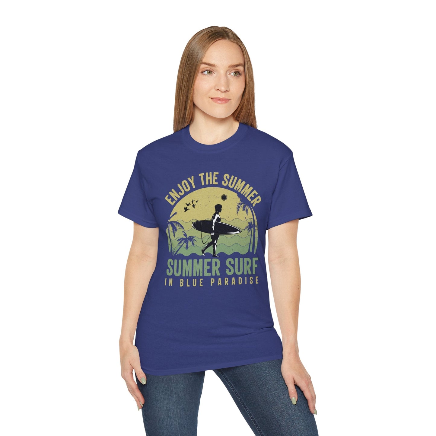 Summer Surf Art Design T Shirt TeeGallery Gildan 2000 Unisex Cotton Tee Apparel Collection
