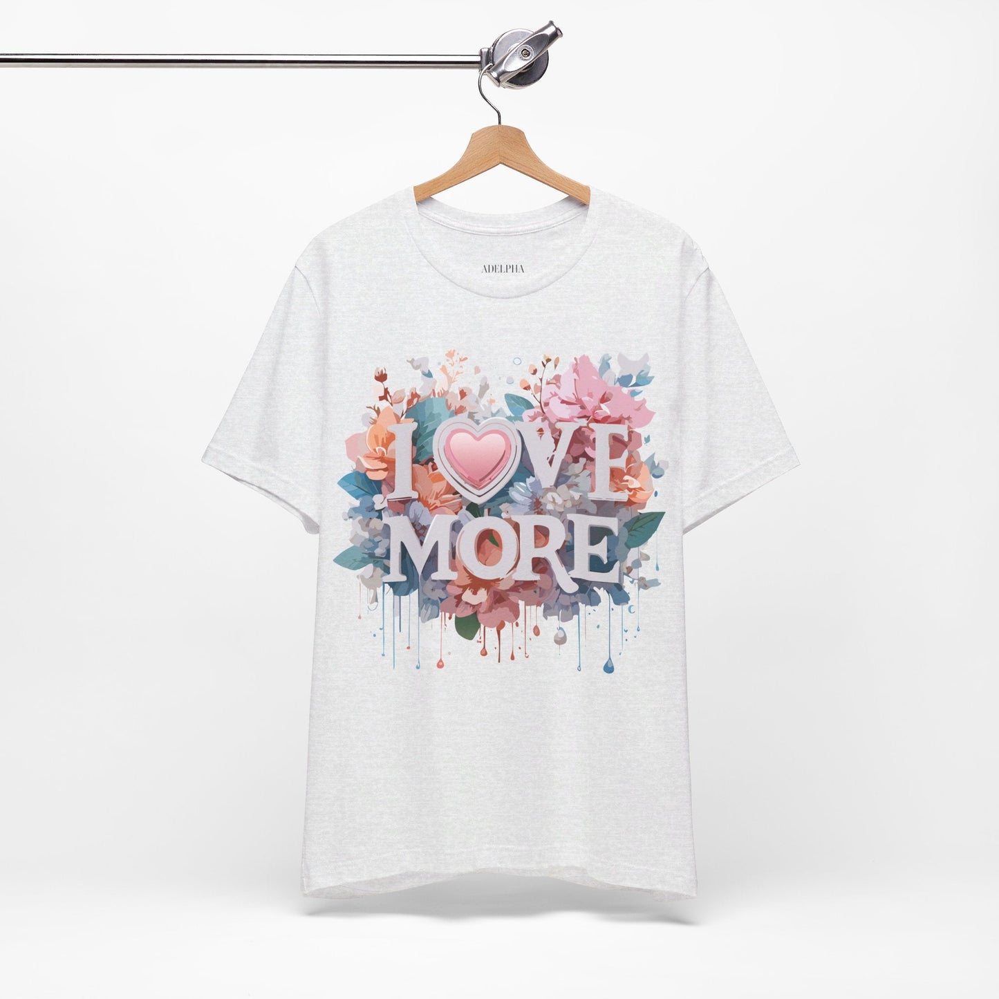 Valentine Day Graphic Unisex 100 Cotton Vintage Artwork with Love and Flower Design Tee 17
