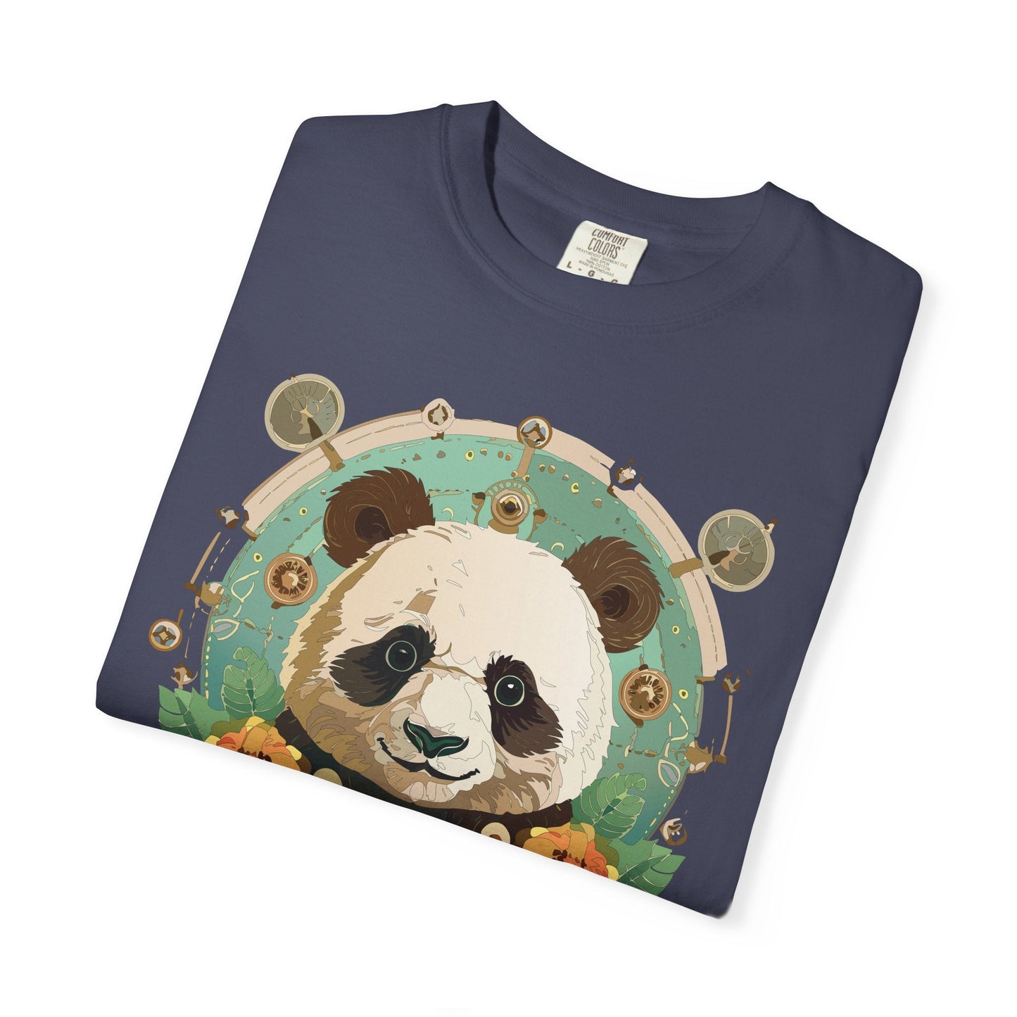 Panda Portrait Graphic T-Shirt Unisex Cotton Floral Animal Art Tee p3
