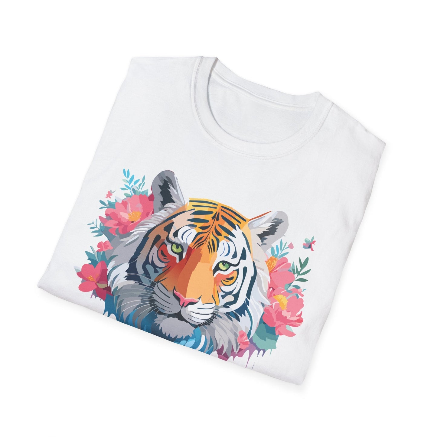 Tiger Shirt Unisex Animal Tee 100 Percent Ring Spun Cotton Softstyle
