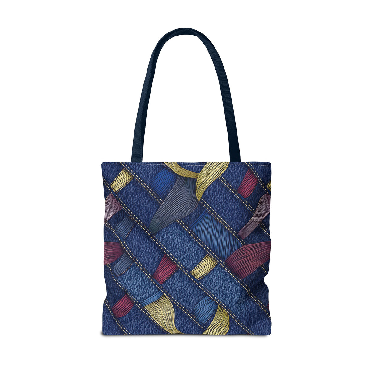 Denim Fabric Imitation Print Unisex Canvas Bag Poly Spun 3 Sizes Tote Bag 145