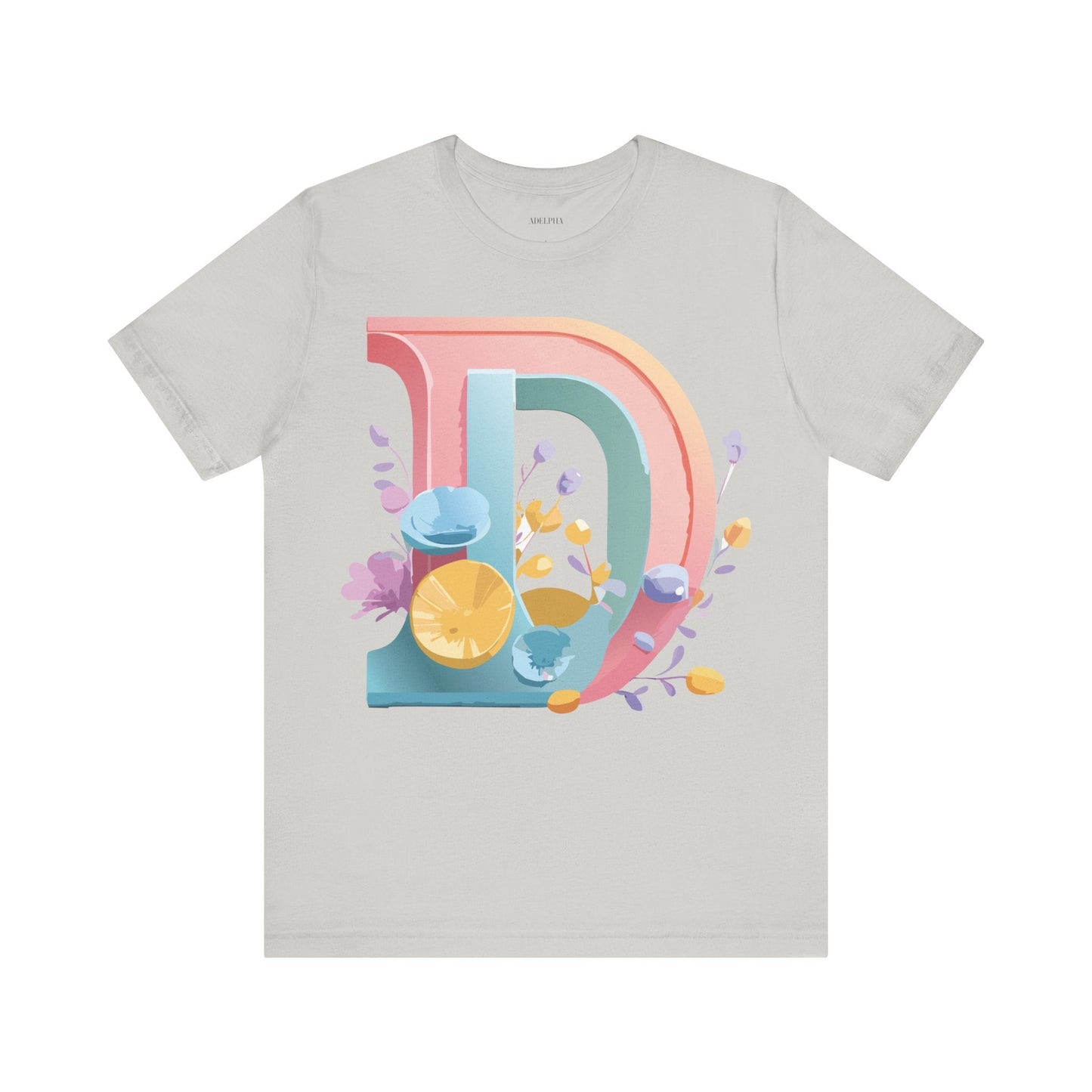 Adelpha Letter D Shirt Unisex Graphic Tee Short Sleeve Vintage Inspired Art Design