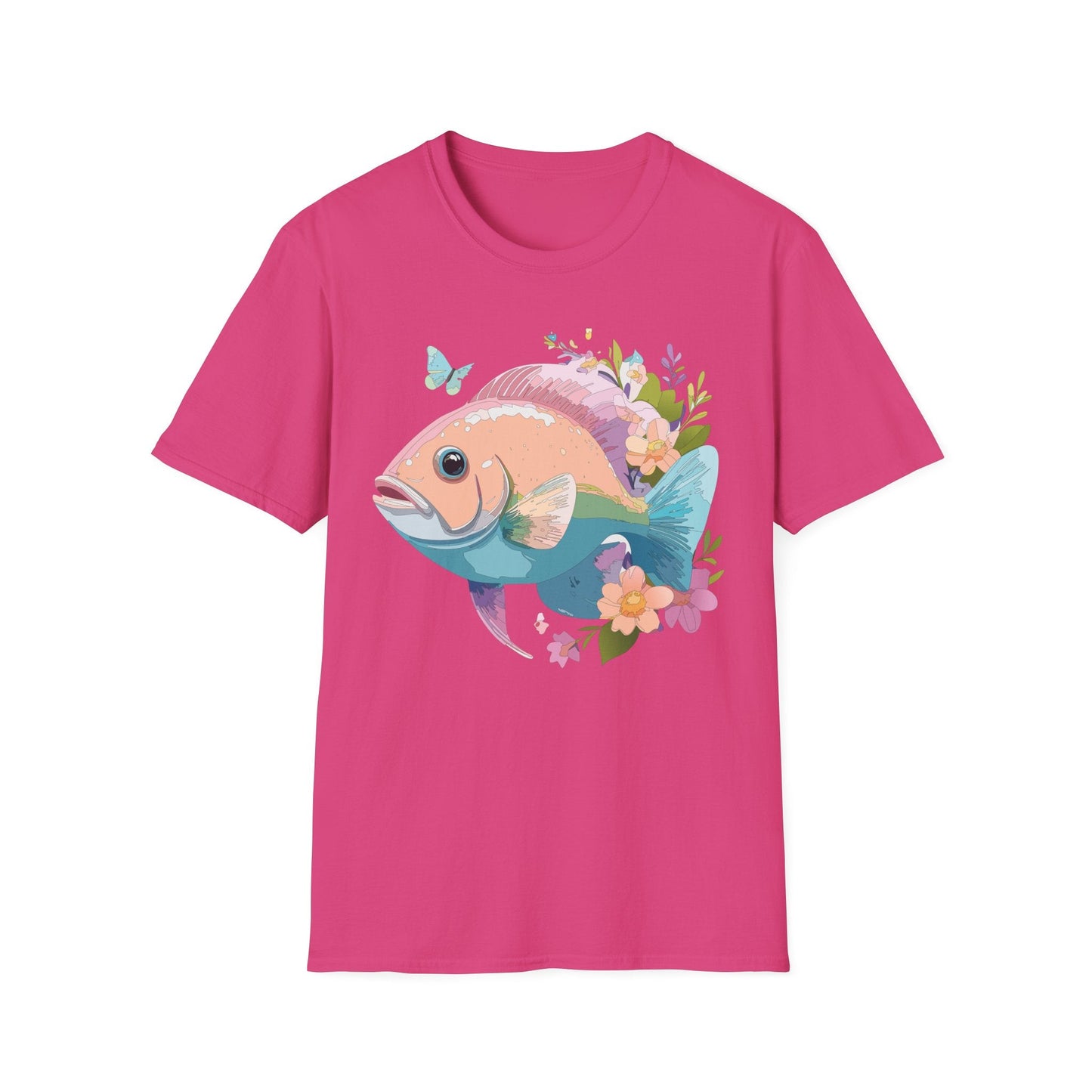 Fish Art Design Shirt, T Shirt with Fish, Graphic Shirt, Tee Shirt with Graphic Design, Shirt with Fish Graphic Art