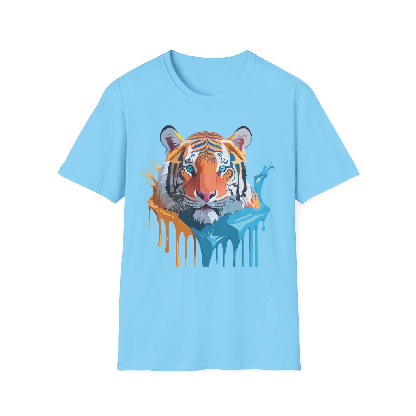 Tiger Shirt Unisex Animal Tee Ring Spun Cotton Gildan Softstyle Short Sleeve
