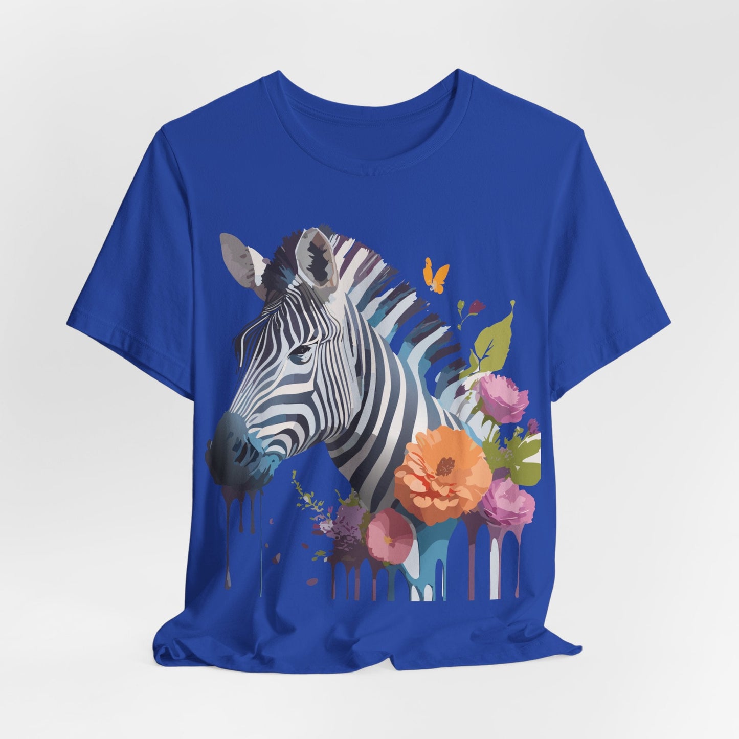 Unisex Zebra Graphic Tee Featuring Adelpha Artwork Vintage Inspired Short Sleeve Shirt
