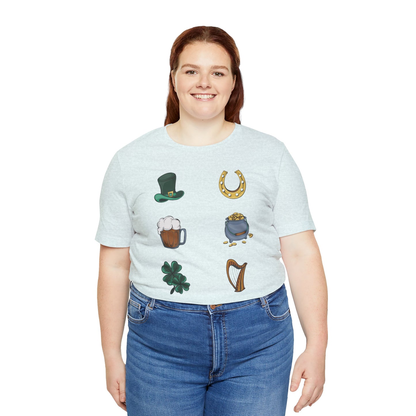 Unisex Cotton Tee Shirt with Lucky Prints