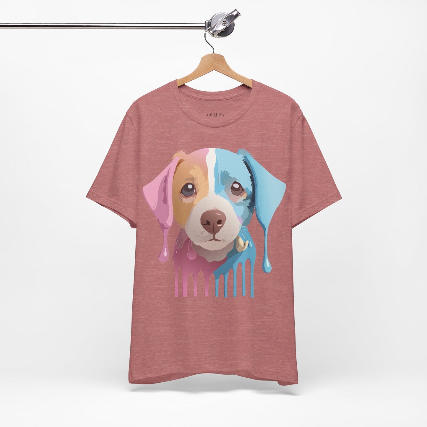 Unisex Dog Graphic Tee With Vintage Inspired Artwork By Adelpha Short Sleeve Casual Shirt