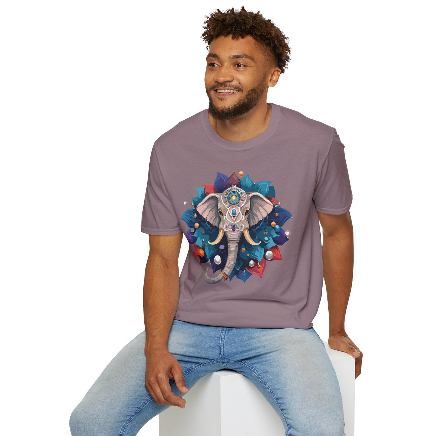 Elephant T Shirt Unisex Softstyle 64000 Short Sleeve Cotton Tee Comfortable Everyday Wear