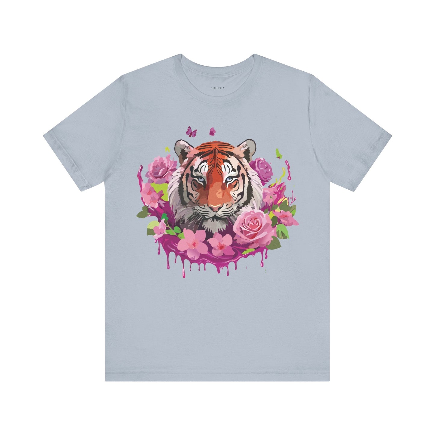 Tiger Graphic Tee Unisex Jersey Short Sleeve Art Design By Adelpha Vintage Inspired Premium