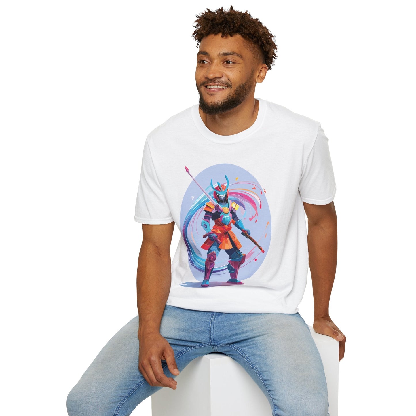 Samurai Shirt Unisex Gildan Softstyle Tee 100 Percent Ring Spun Cotton Samurai Design
