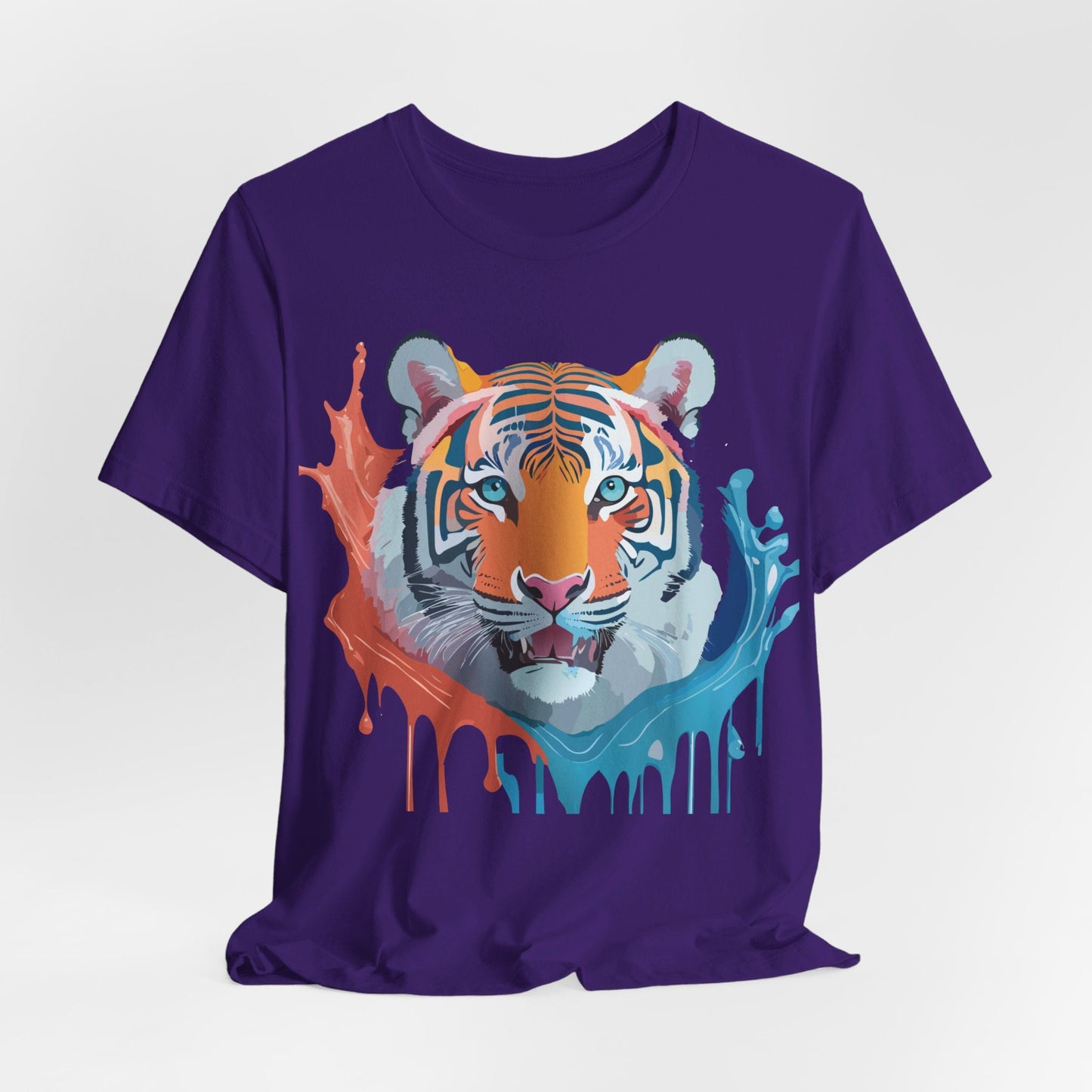 Tiger Graphic Tee Unisex Jersey Short Sleeve With Vintage Inspired Artwork By Adelpha