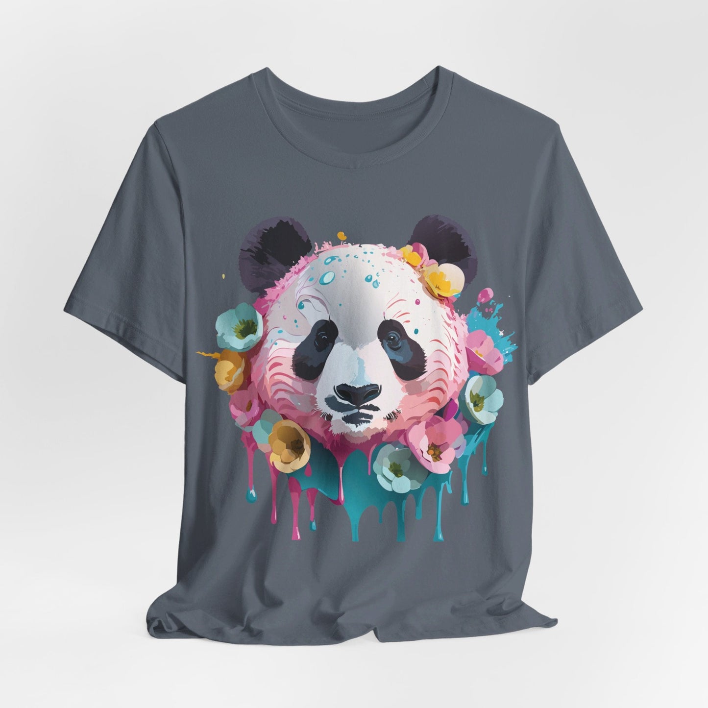 Panda Graphic Unisex 100 Cotton Vintage Art with Animal T-Shirt 5