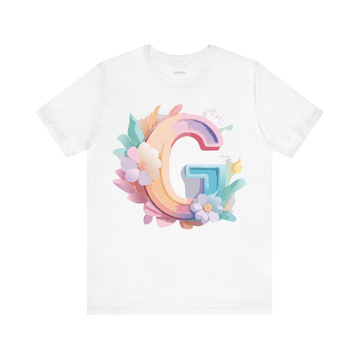 Letter G Graphic Unisex Cotton Bella+Canvas Tee with Art Letter Design