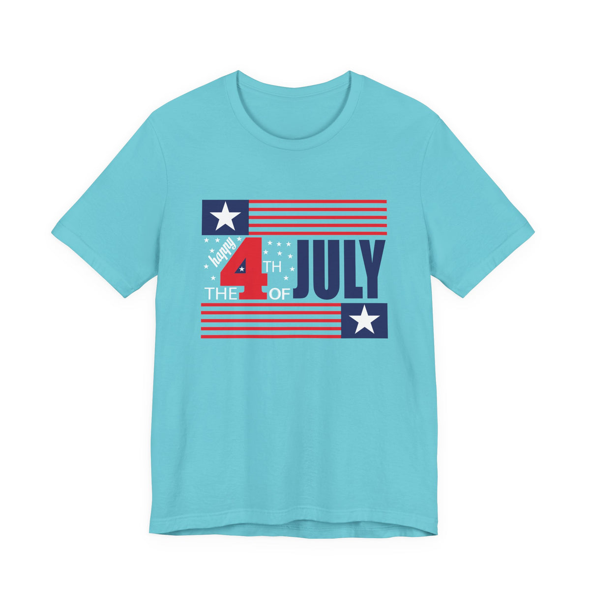 4th of July Flag Graphic T-Shirt Independence Day Stars Stripes Unisex Cotton 014