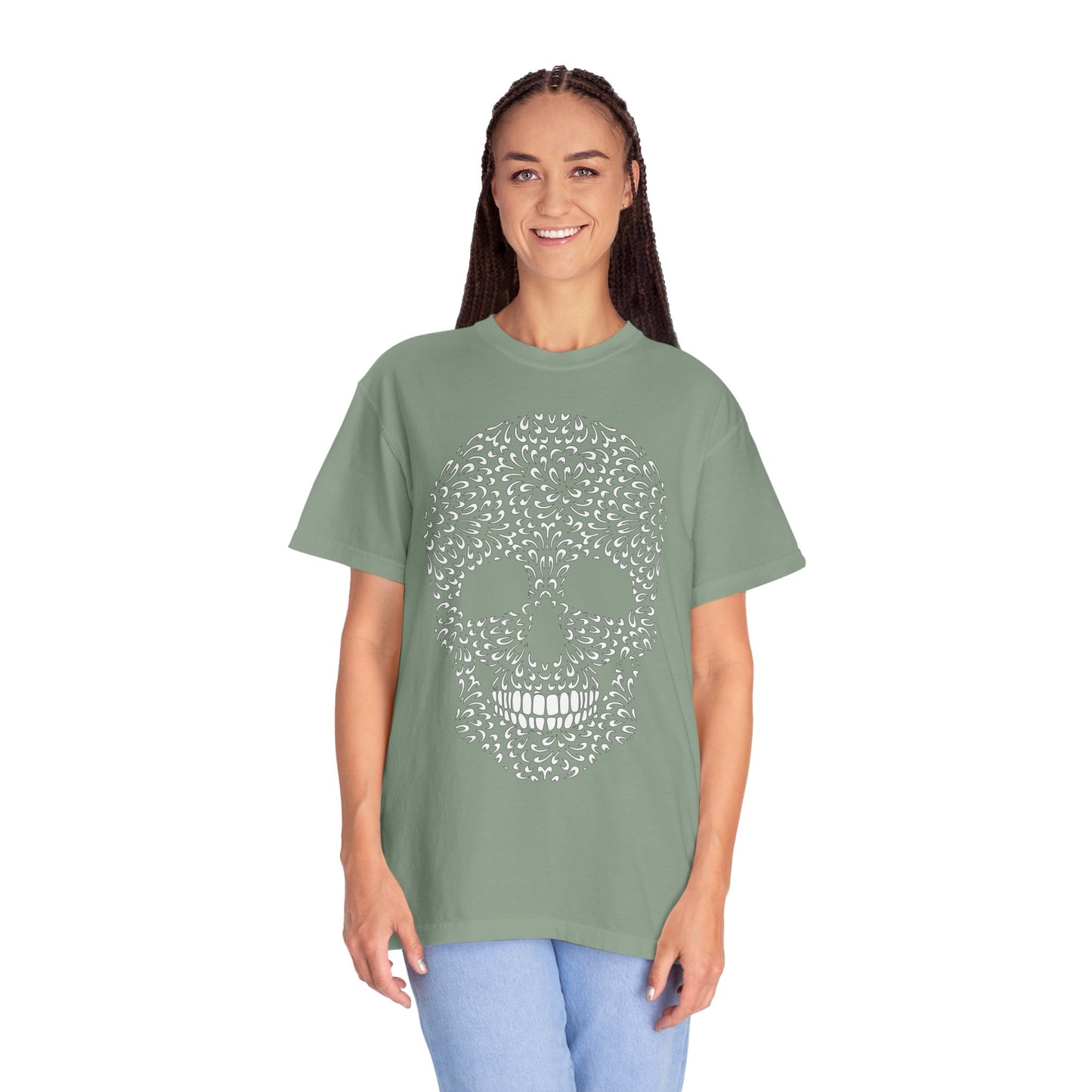 Unisex Cotton Tee Shirt with Skull