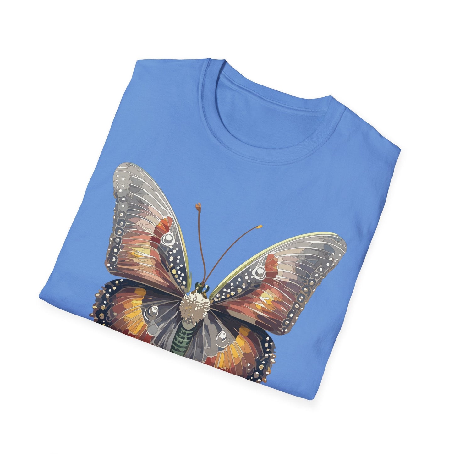 Butterfly Shirt Unisex Lightweight 100 Cotton Gildan Softstyle 64000 Tee Monarch Butterfly Design