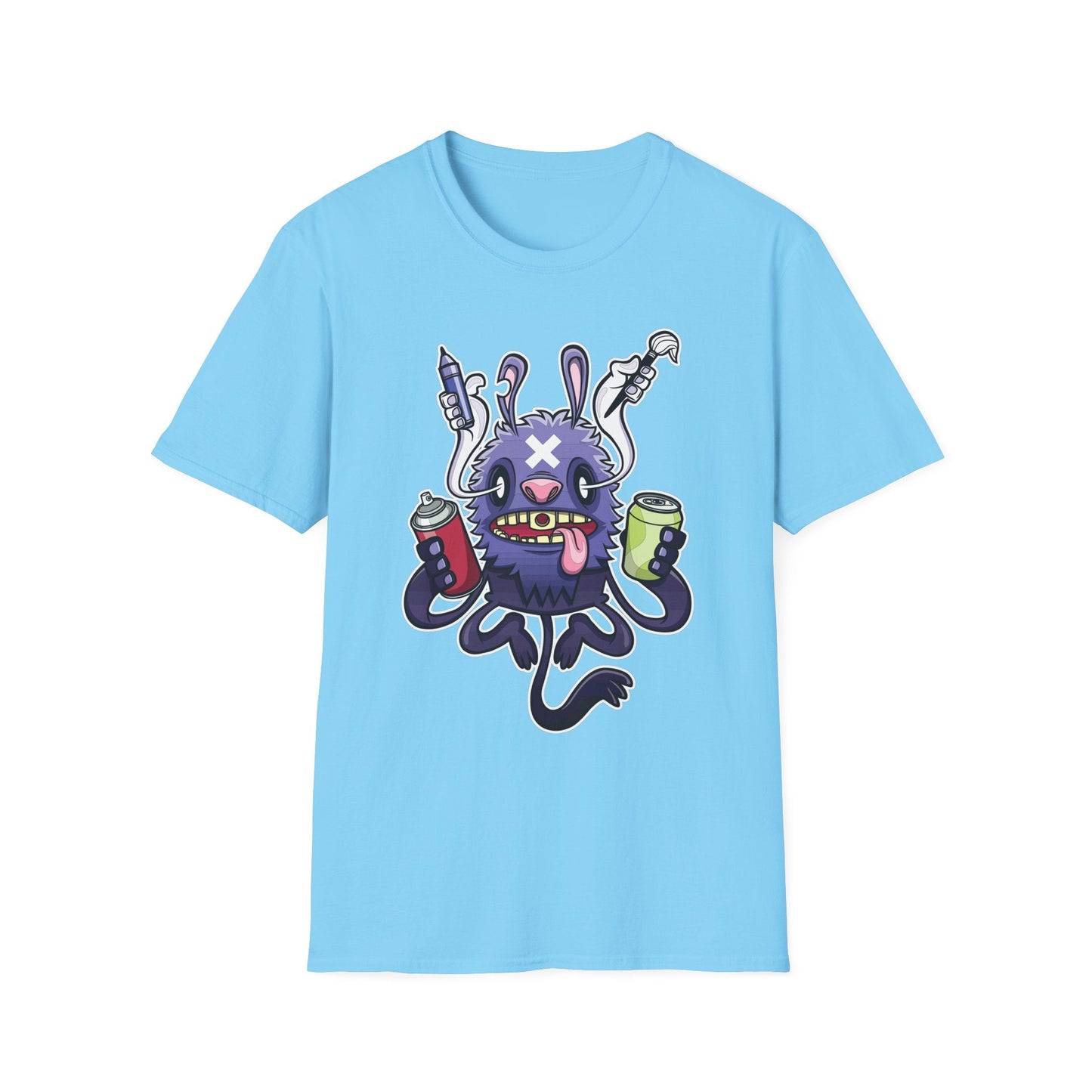 Cartoon T Shirt Animation T Shirt Funny Tee Shirt Unisex Softstyle Gildan 64000 Art Design