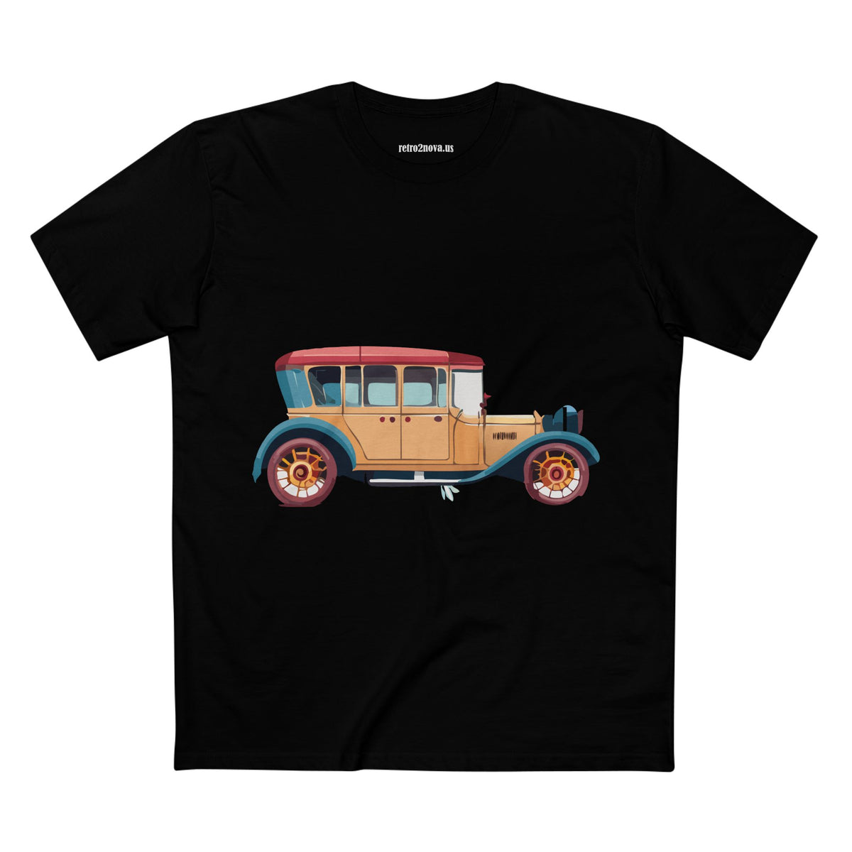 Retro Car Vintage Graphic Tee Staple Unisex 100 Cotton Tee Shirt - RC-5