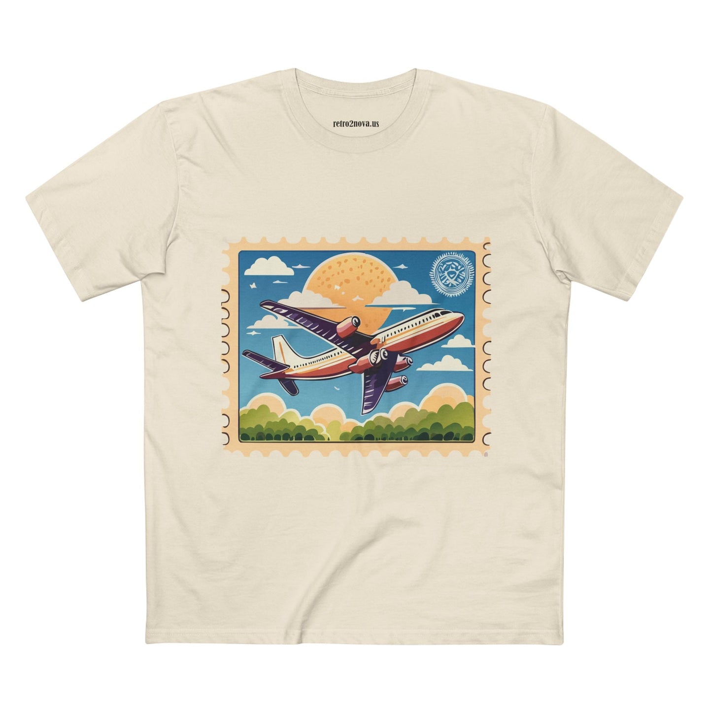 Postage Stamp Shirt Unisex Premium Cotton Tee PS13 Original Art Design Retro2Nova