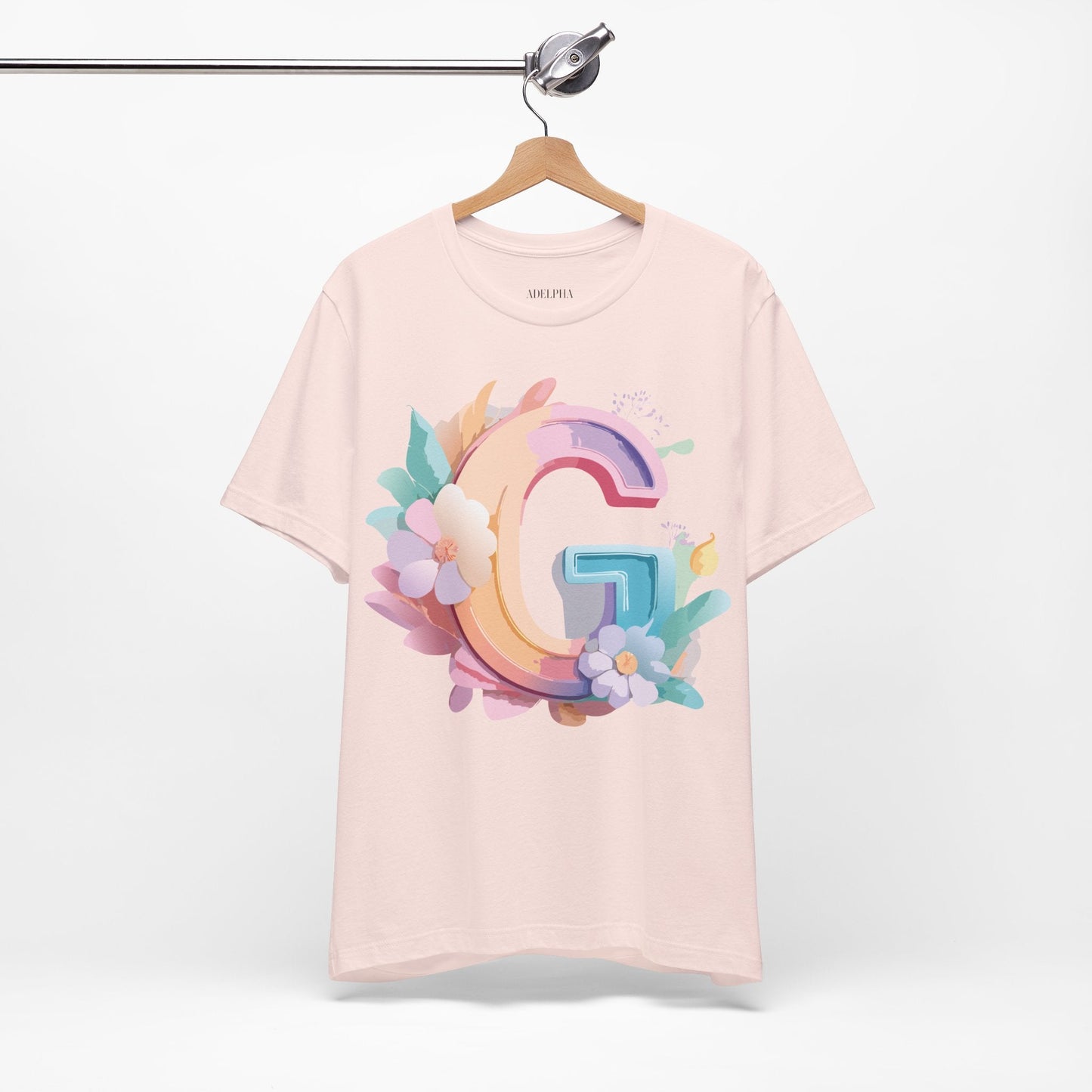 Letter G Shirt Unisex Graphic Tee With Vintage Inspired Artwork Adelpha Premium Tee