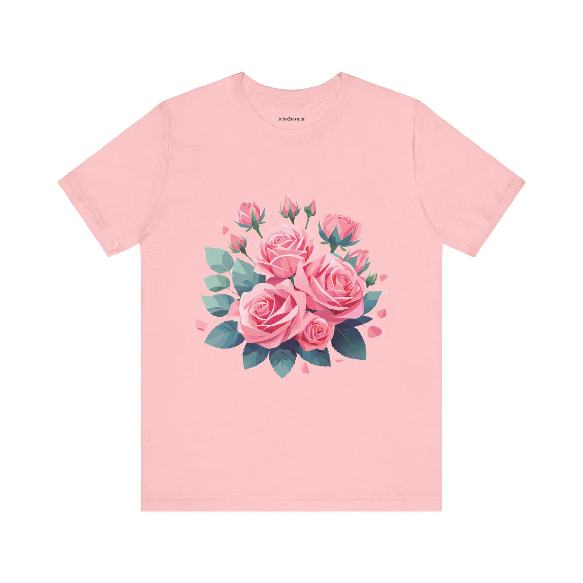 Floral Graphic Unisex Cotton Bella+Canvas Tee with Flowers Design ab104