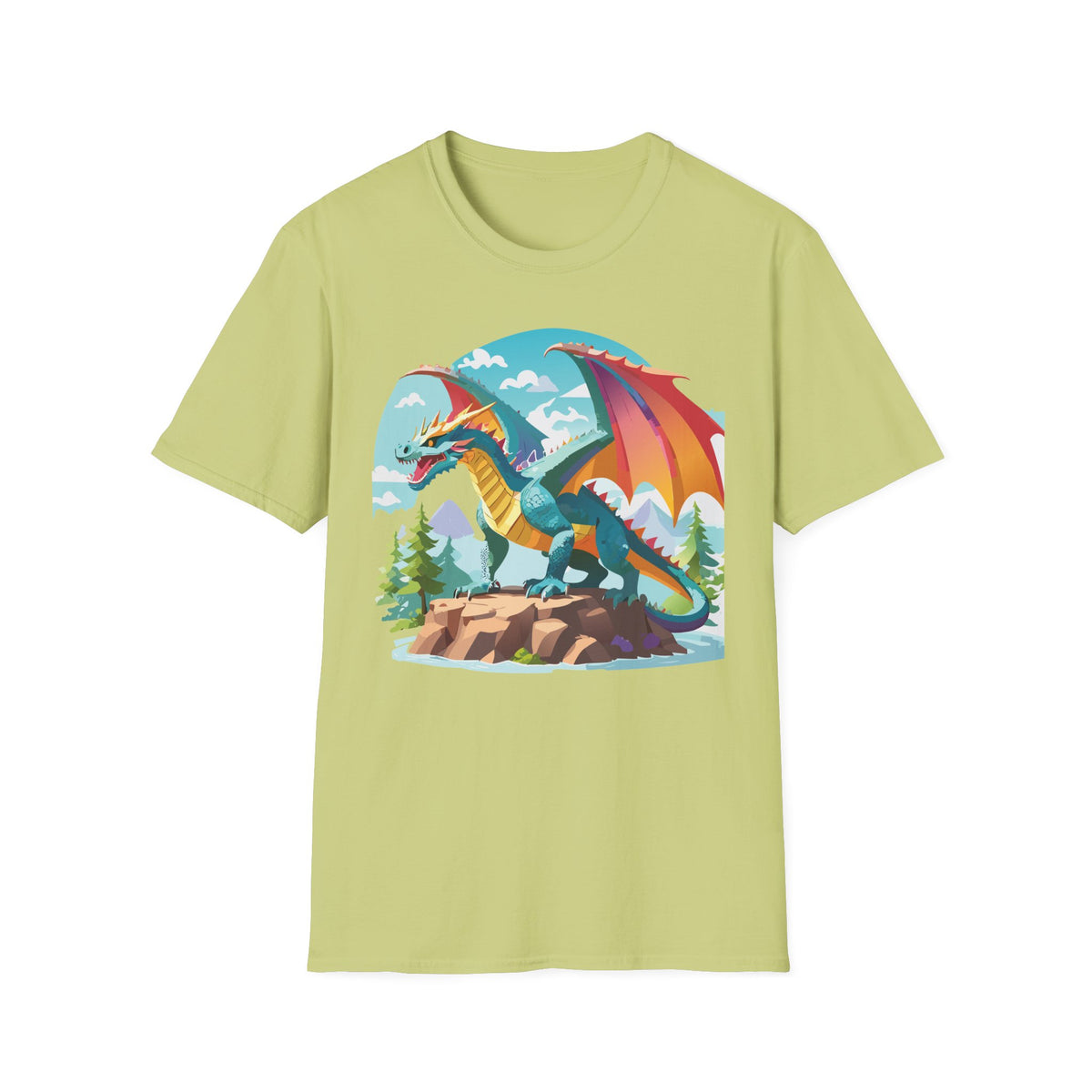 Dragon Graphic Tee Gildan Unisex 100 Cotton Tee Shirt with Animals Design h14