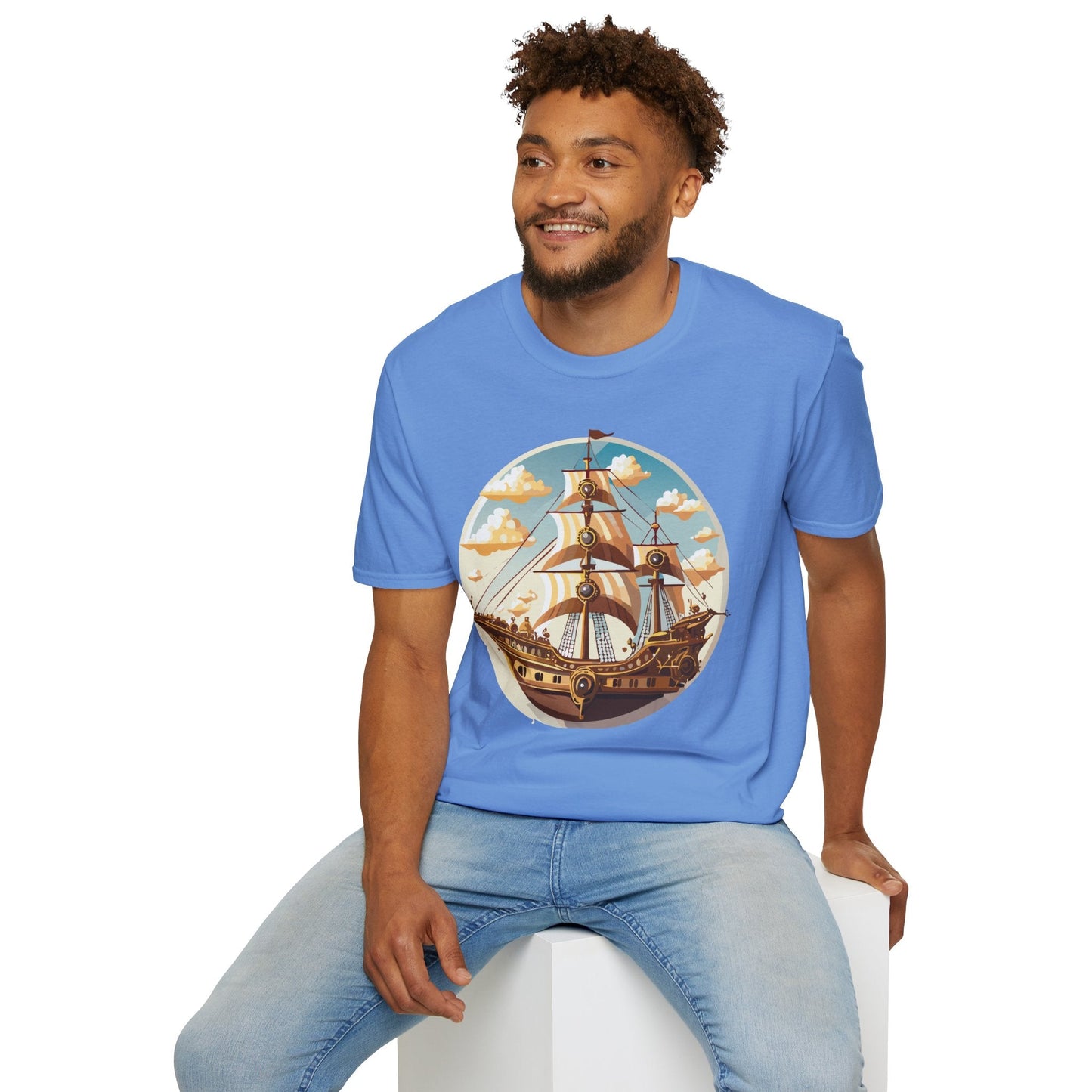 Ship T Shirt Frigate T Shirt Vessel Tee Gildan Softstyle 64000 Unisex Cotton Comfort