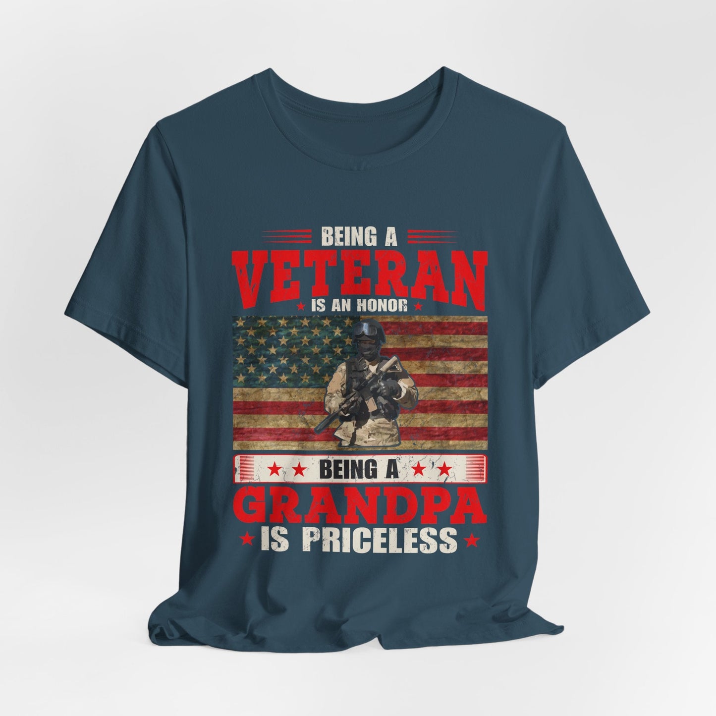 Army Veteran Patriotic Graphic Design Unisex Cotton T-Shirt v34
