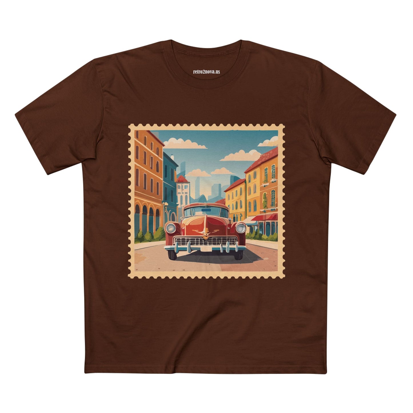 Postage Stamp Shirt Unisex Tee Original Art By Retro2Nova Premium Cotton Staple Tee