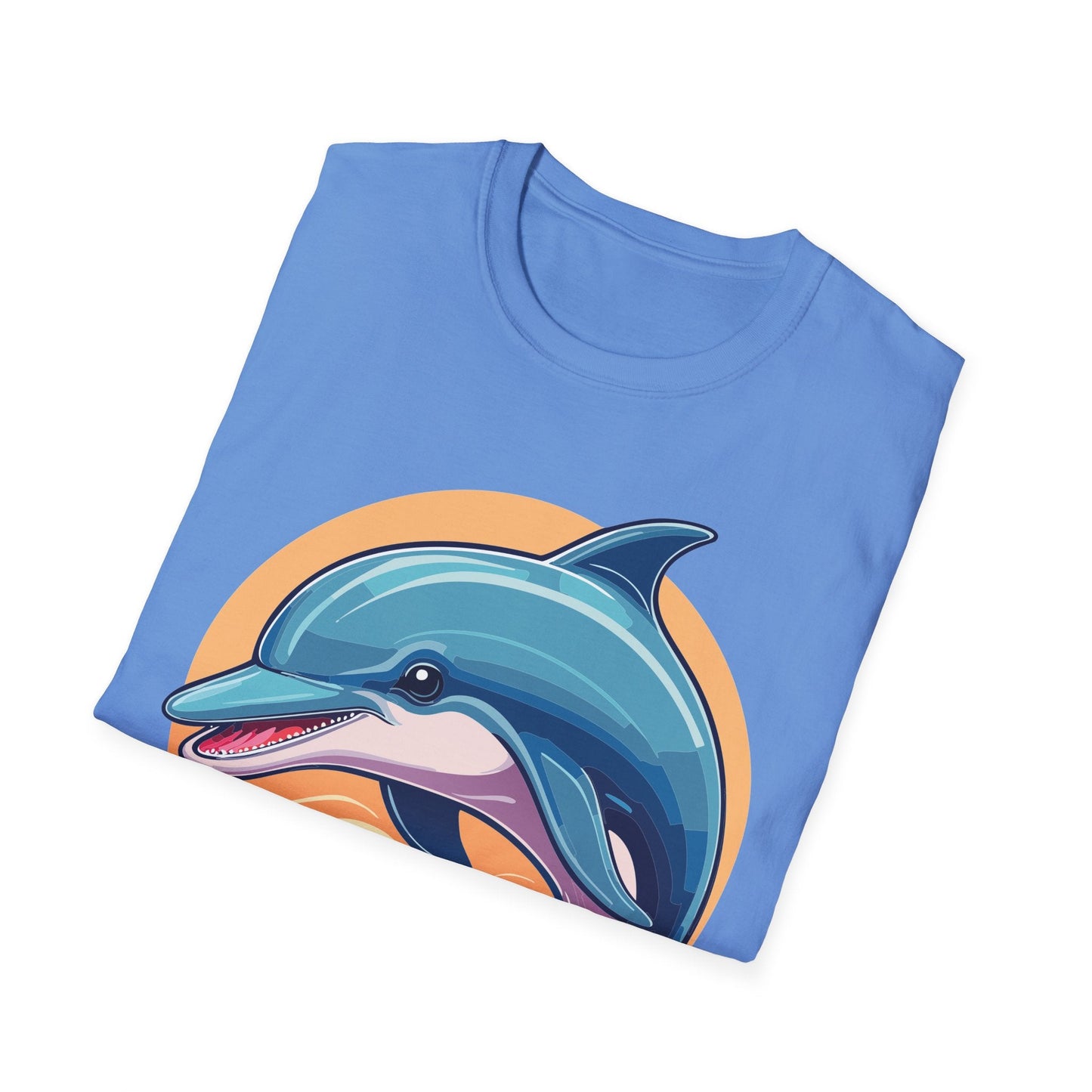 Unisex Dolphin Shirt Gildan Softstyle 64000 Tee 100 Percent Ring Spun Cotton Breathable Comfort