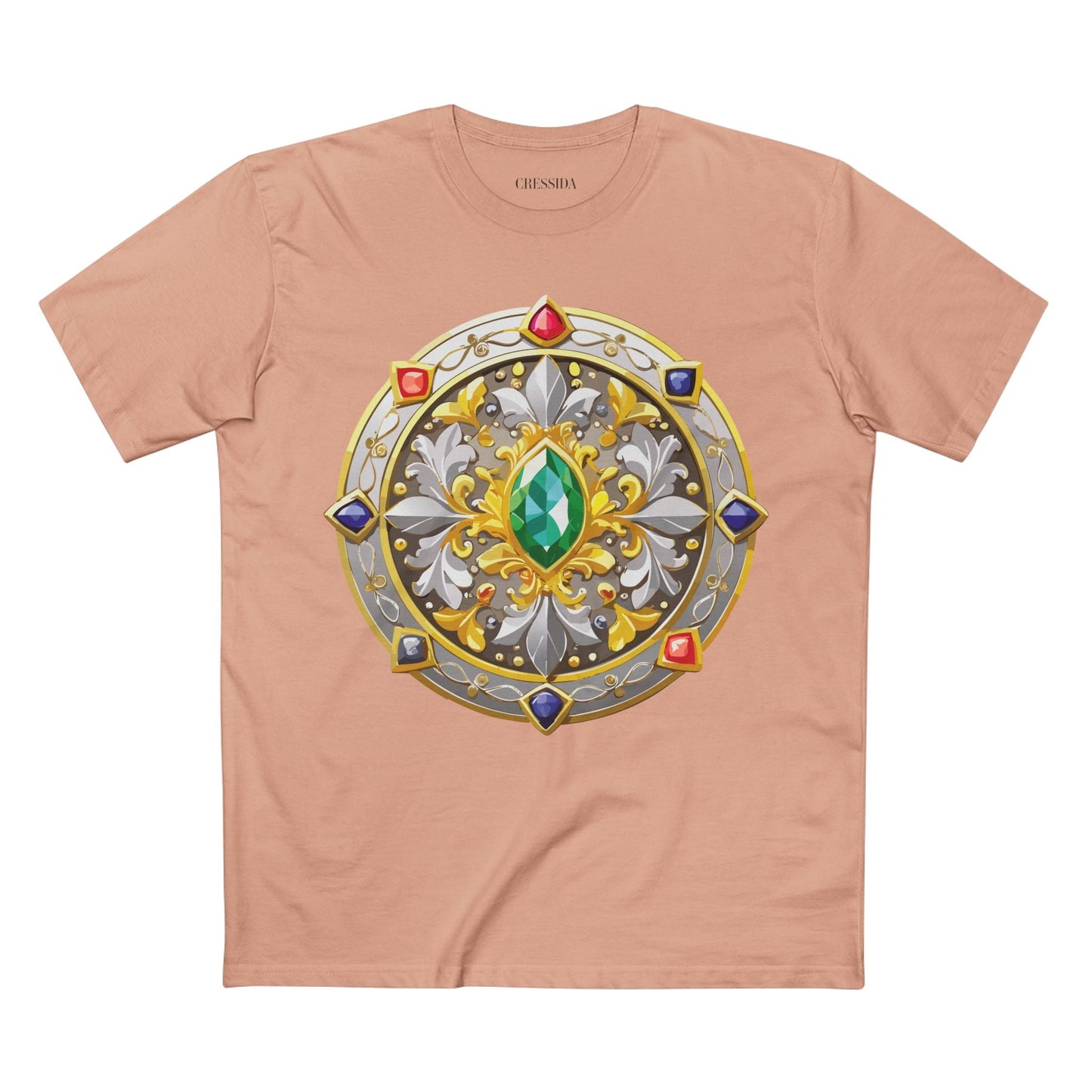 Medallion Graphic T-Shirt Unisex 100 Cotton With Gold Art Design Medal Tee 5