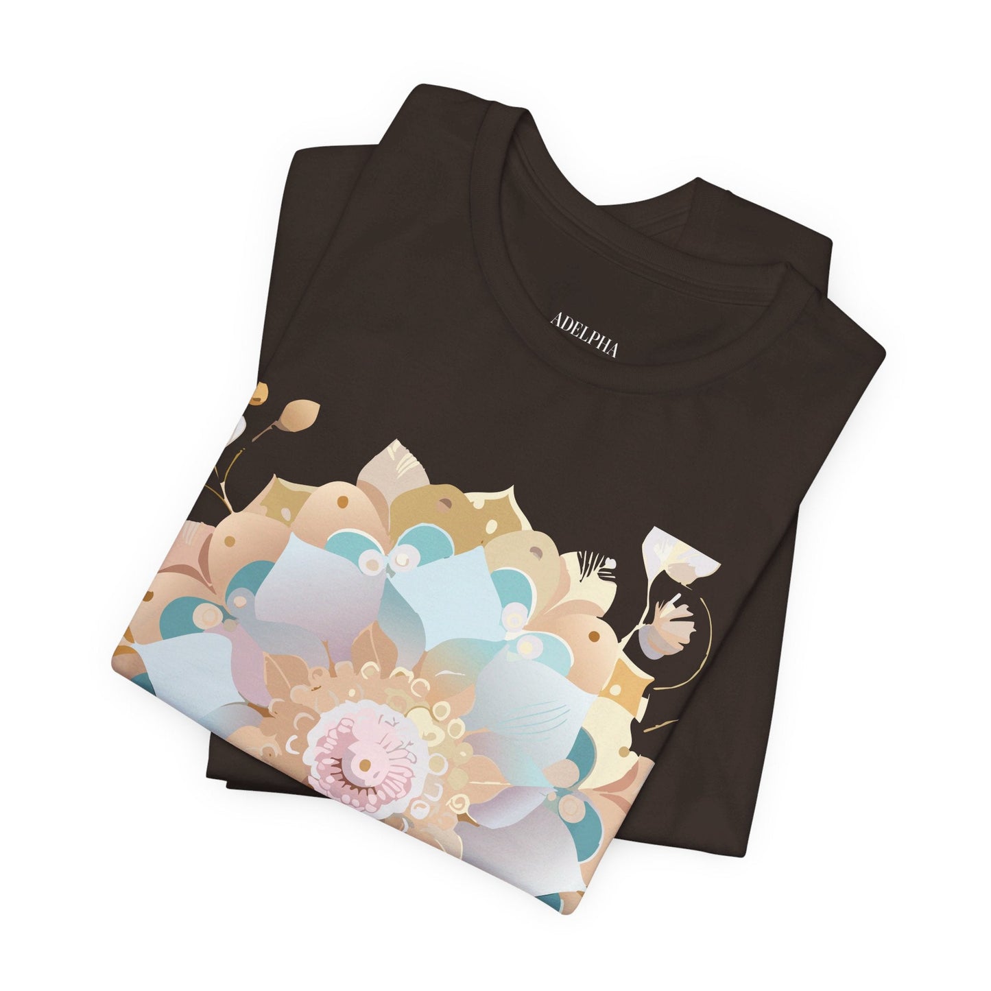 Mandala Graphic Tee Unisex Jersey Short Sleeve Featuring Vintage Inspired Adelpha Artwork