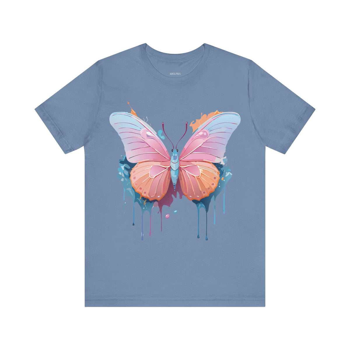 Butterfly Graphic Unisex Cotton Bella+Canvas Tee with Art Design n53