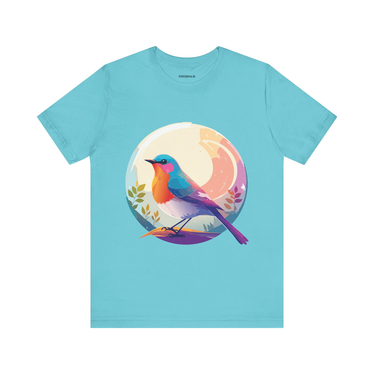 Bird Graphic Unisex Cotton Bella+Canvas Tee with Animal Design ab1