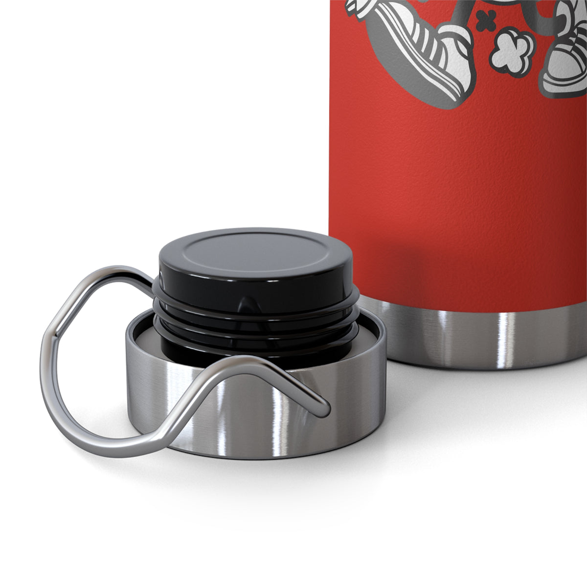 22oz Copper Insulated Water Bottle with Cartoon Design - CV38