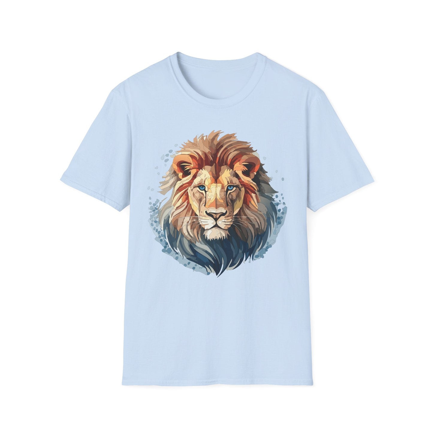 Unisex Lion Shirt Floral Lion Tee Gildan Softstyle 64000 Tee