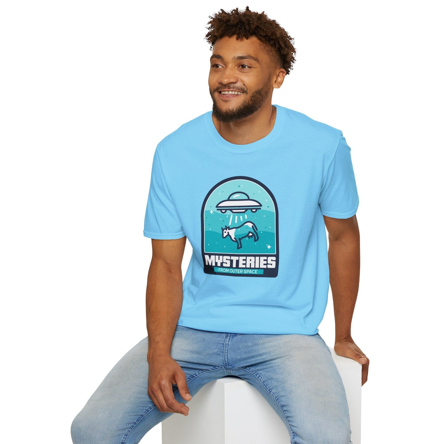 Mysteries UFO Abduction TShirt  Retro Alien Space Graphic Tee