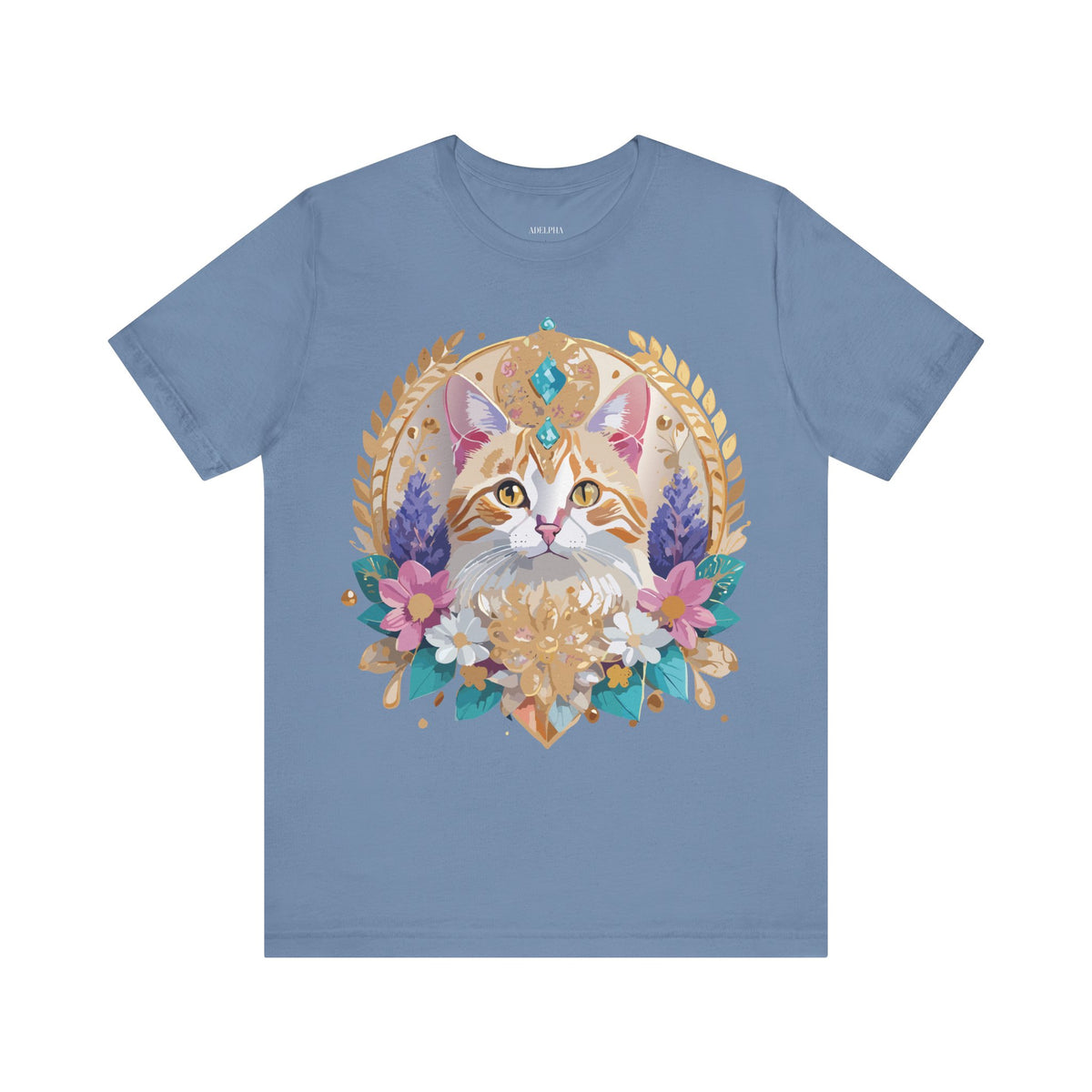 Medallion Graphic Unisex Cotton Bella+Canvas Tee with Art Design d71