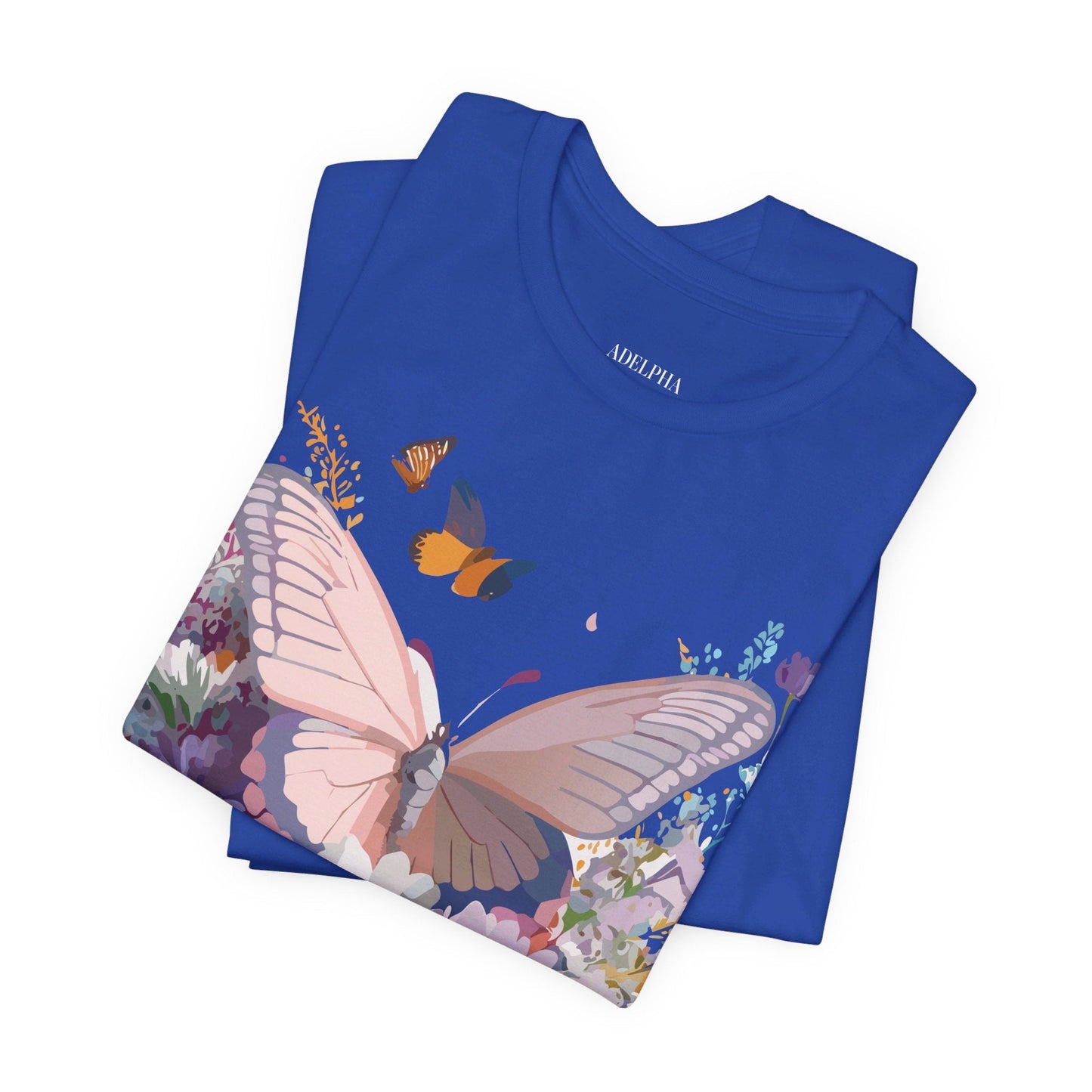 Butterfly Graphic Tee Unisex Vintage Art Design Adelpha Short Sleeve