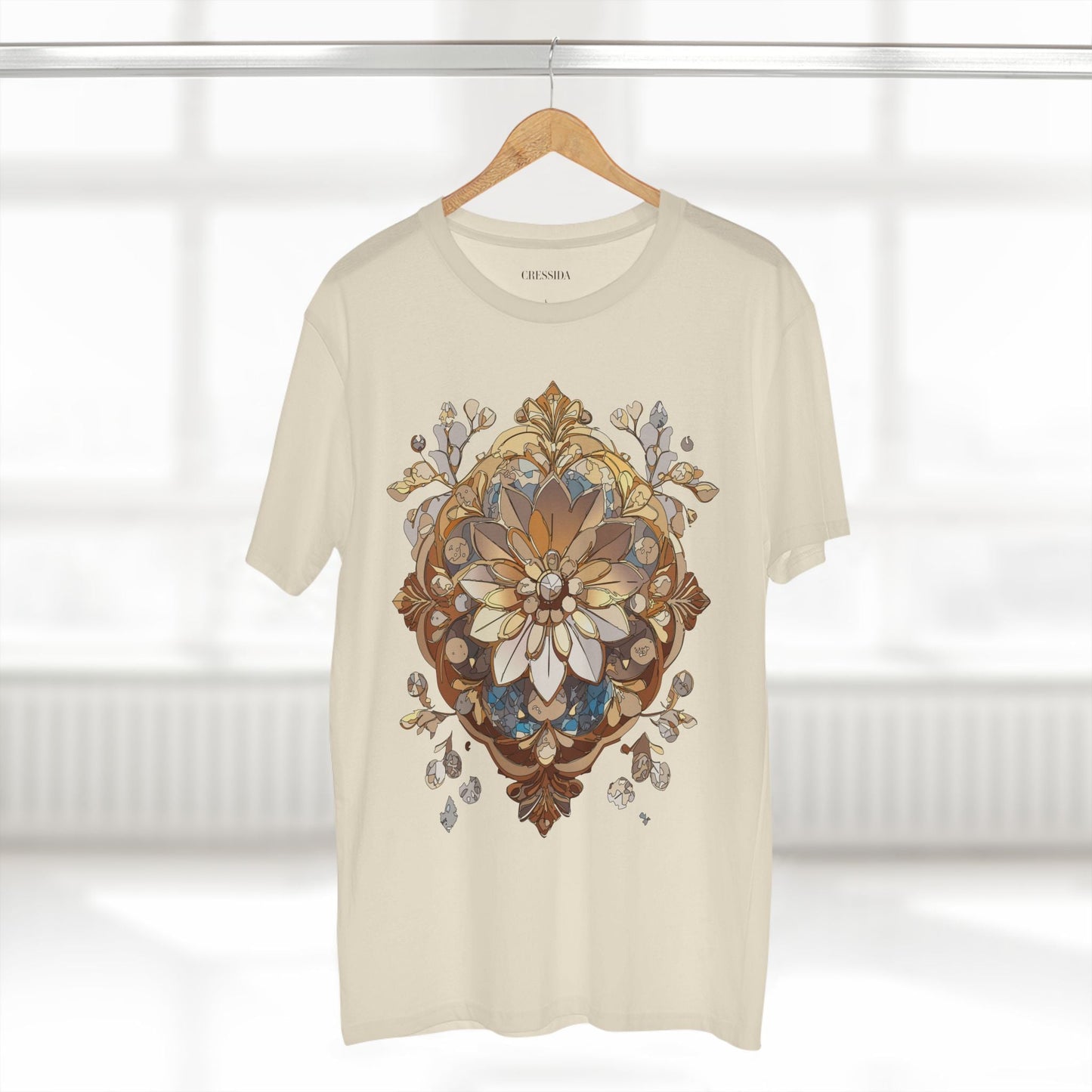 Floral Graphic T-Shirt Unisex 100 Cotton Art Design with Antique Flowers Tee 18