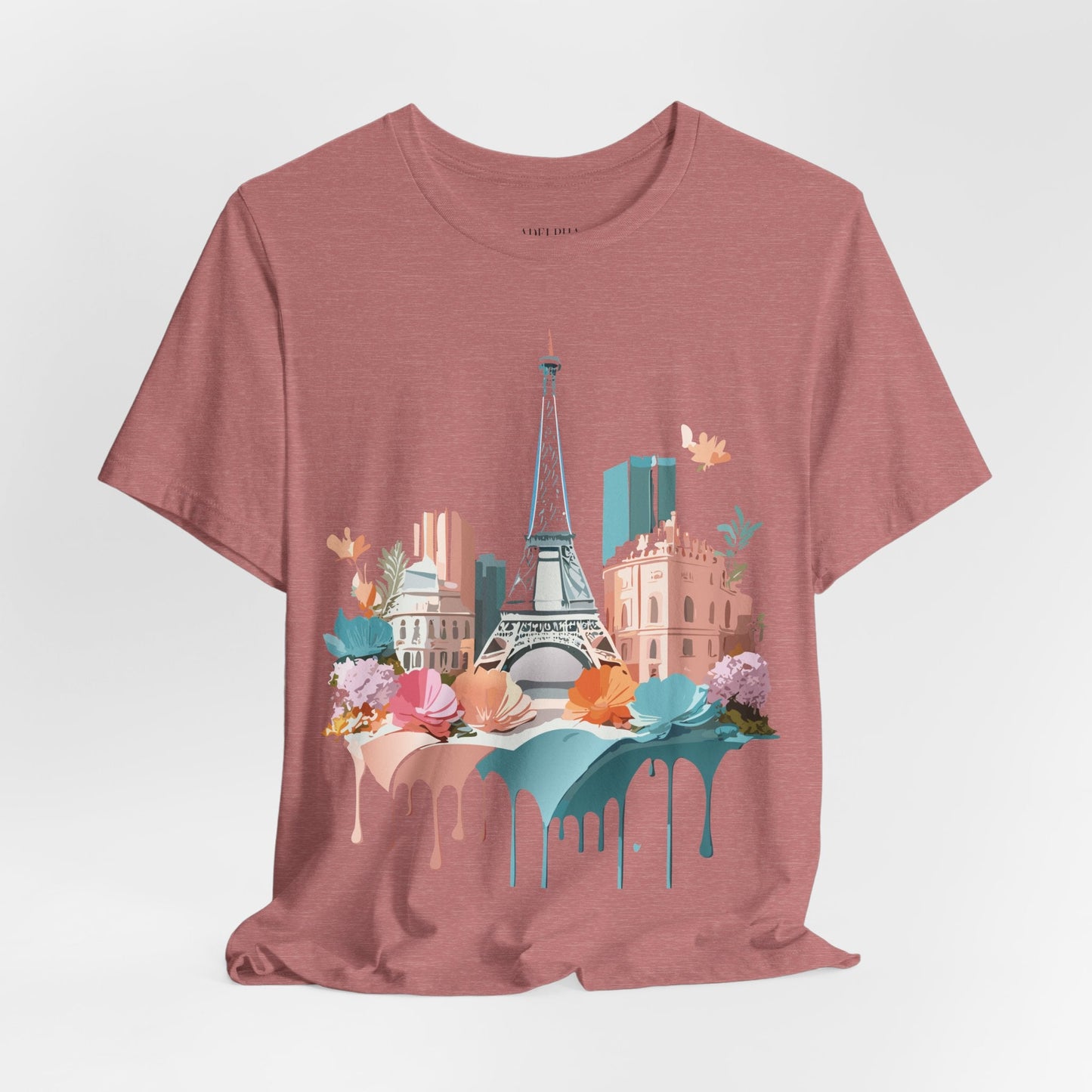 Paris Vintage Inspired Graphic Tee Unisex Short Sleeve Shirt Adelpha Artwork Studio
