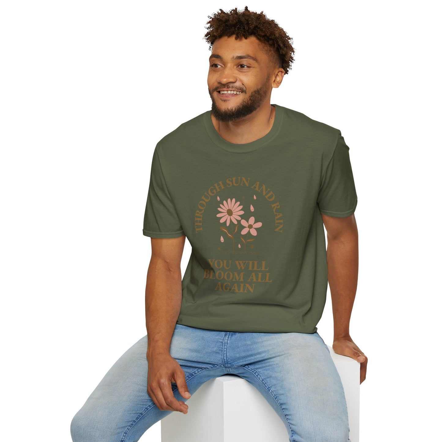 Positive Slogan T Shirt For Everyday Motivation Unisex Tee With Positive Words And Good Quotes Gildan Softstyle 64000