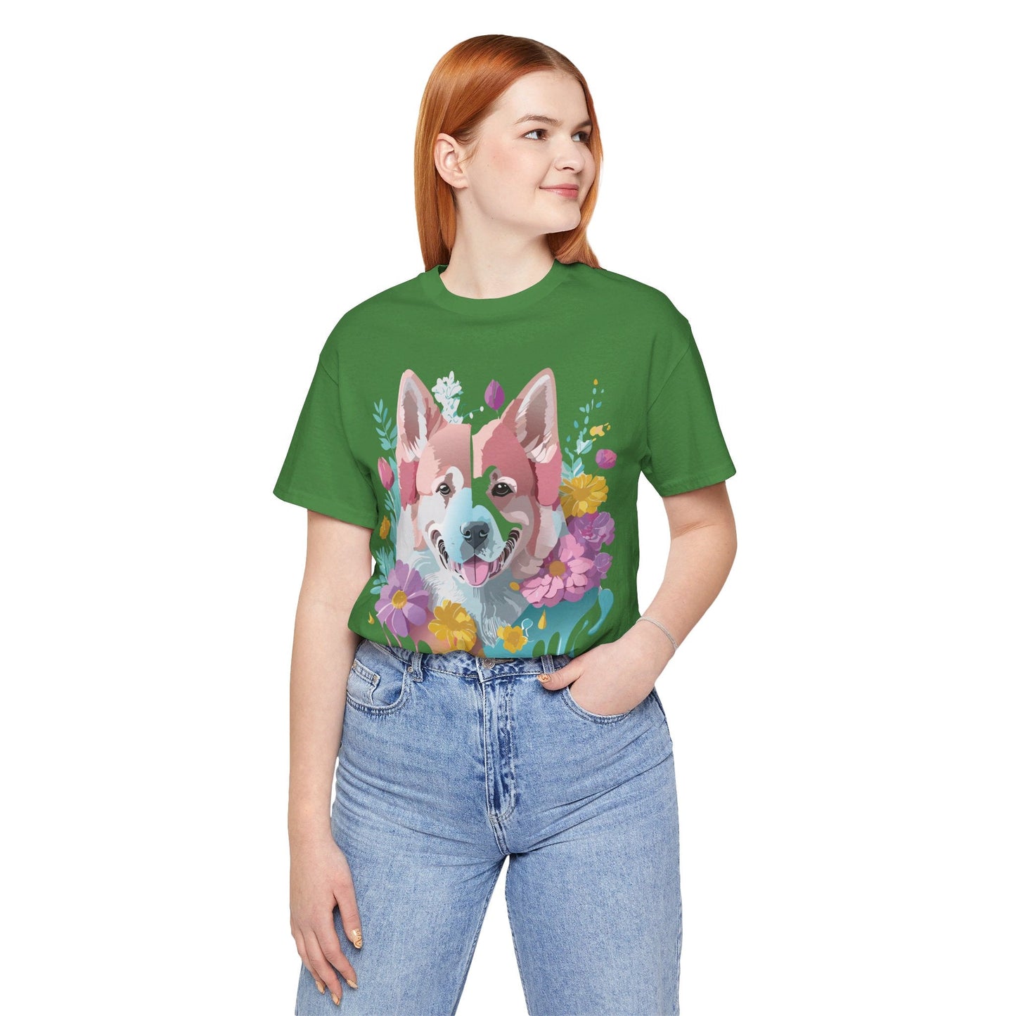 Dog Shirt Graphic Tee Unisex Short Sleeve Adelpha Art Design Vintage Inspired Artwork Edition