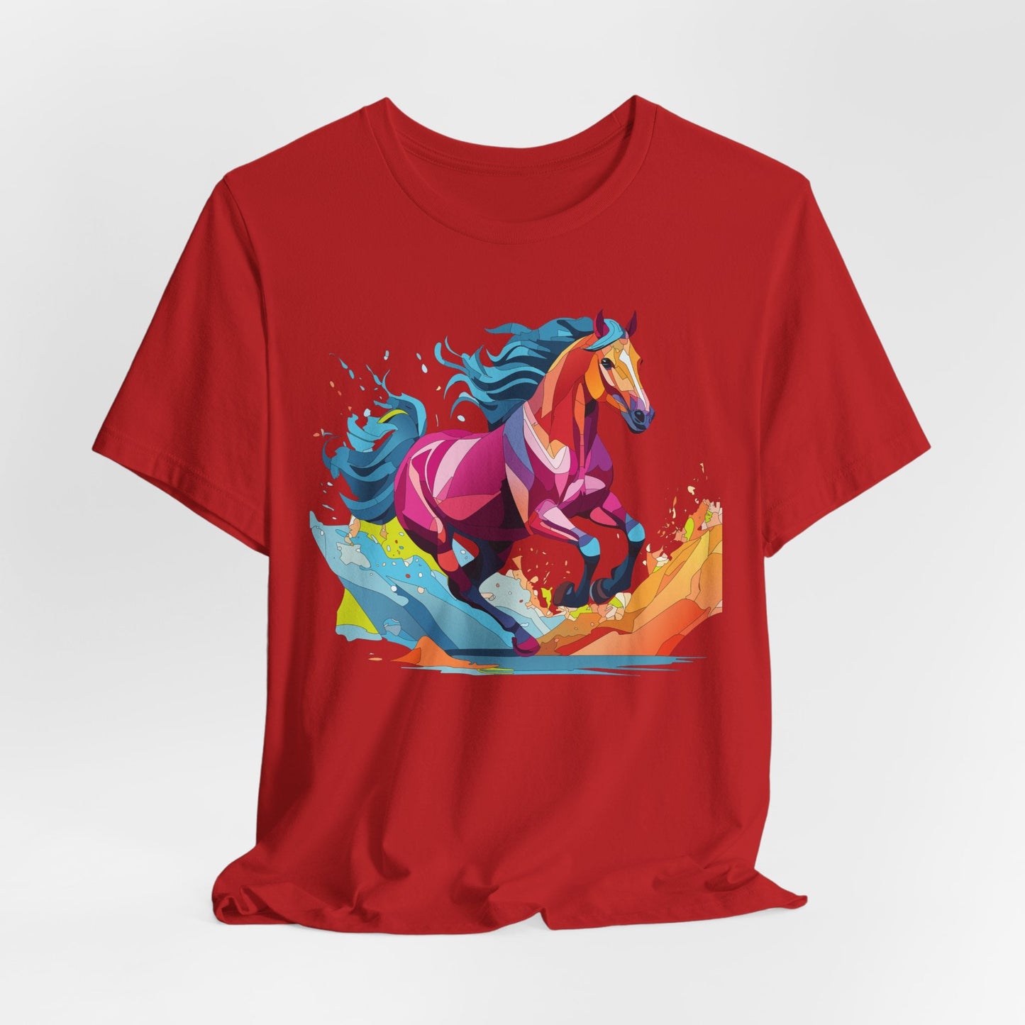 Unisex Animal Tee Shirt With Wild Animals Art Design Short Sleeve Casual Wear Everyday