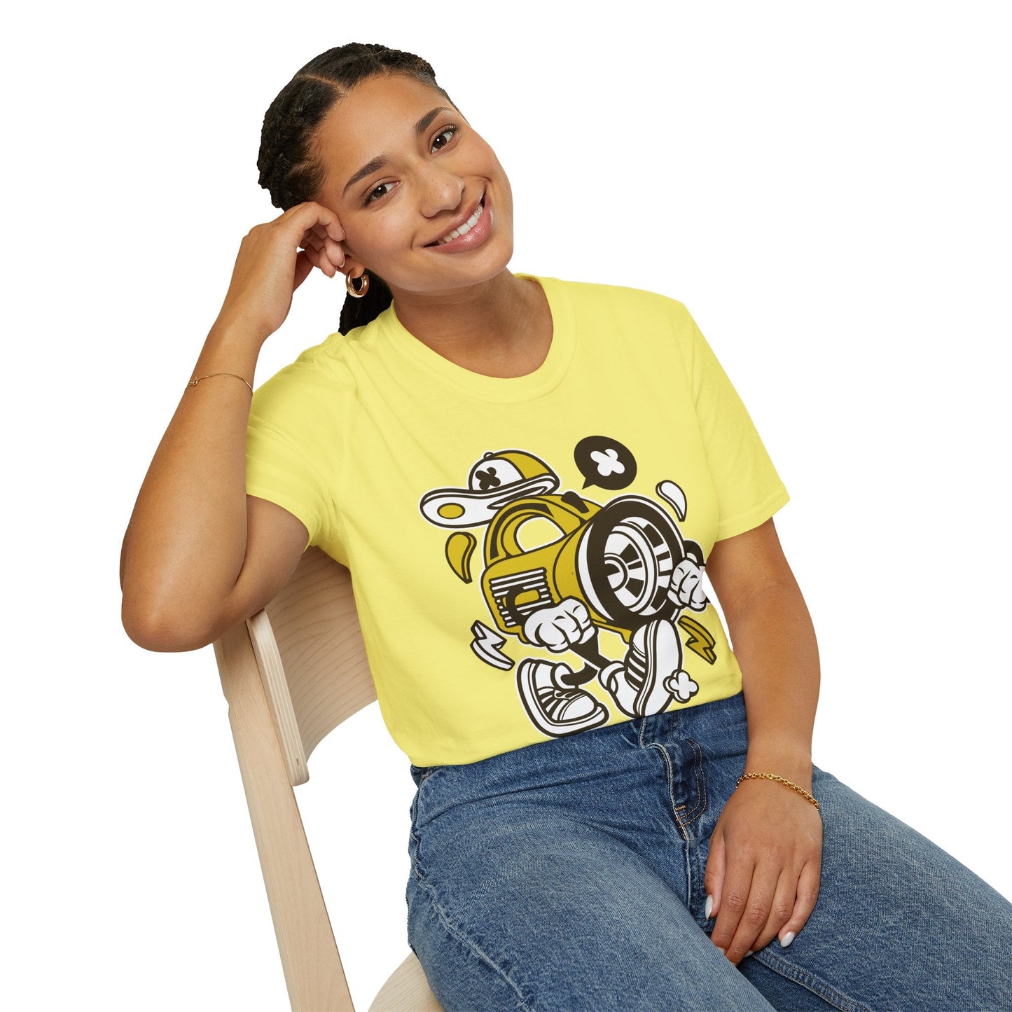 Cartoon T Shirt Animation Tee Funny Tee Unisex Softstyle Cotton Tee Gildan 64000