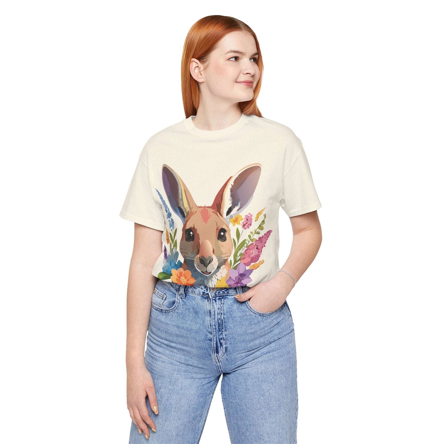 Kangaroo Graphic Unisex 100 Cotton Vintage Animal Artwork Tee 3