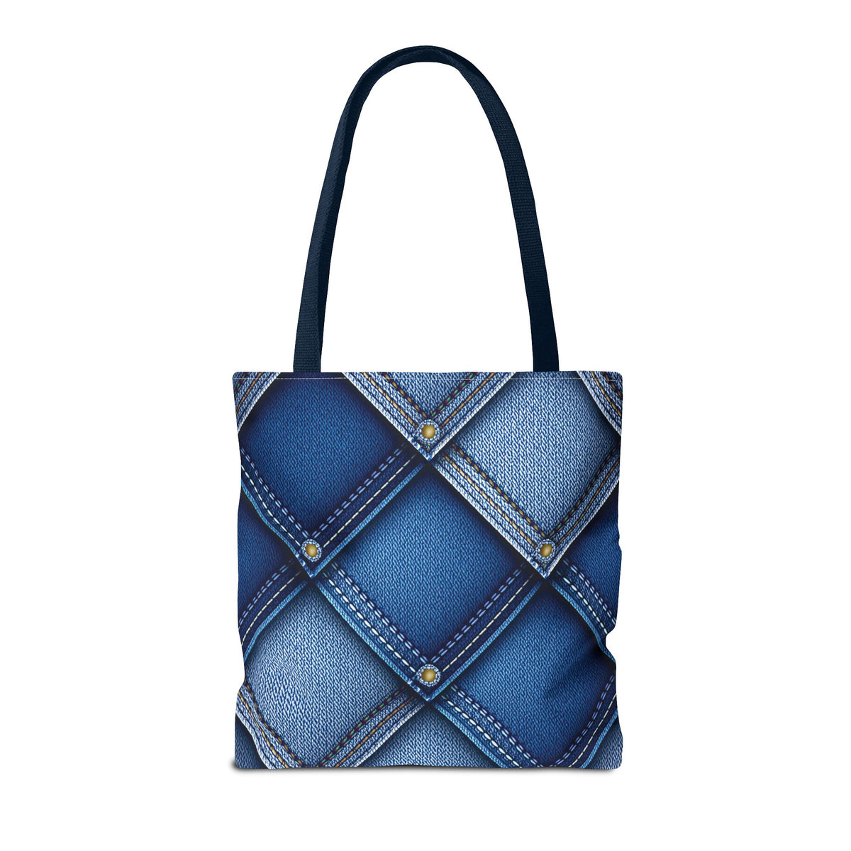 Denim Fabric Imitation Print Unisex Canvas Bag Poly Spun 3 Sizes Tote Bag 116