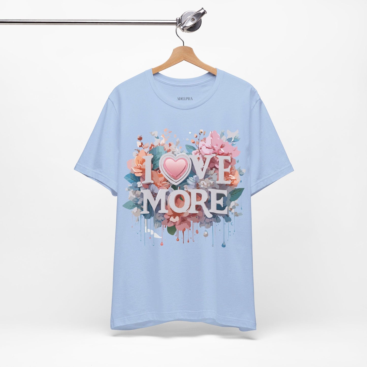Valentine Day Graphic Unisex 100 Cotton Vintage Artwork with Love and Flower Design Tee 17