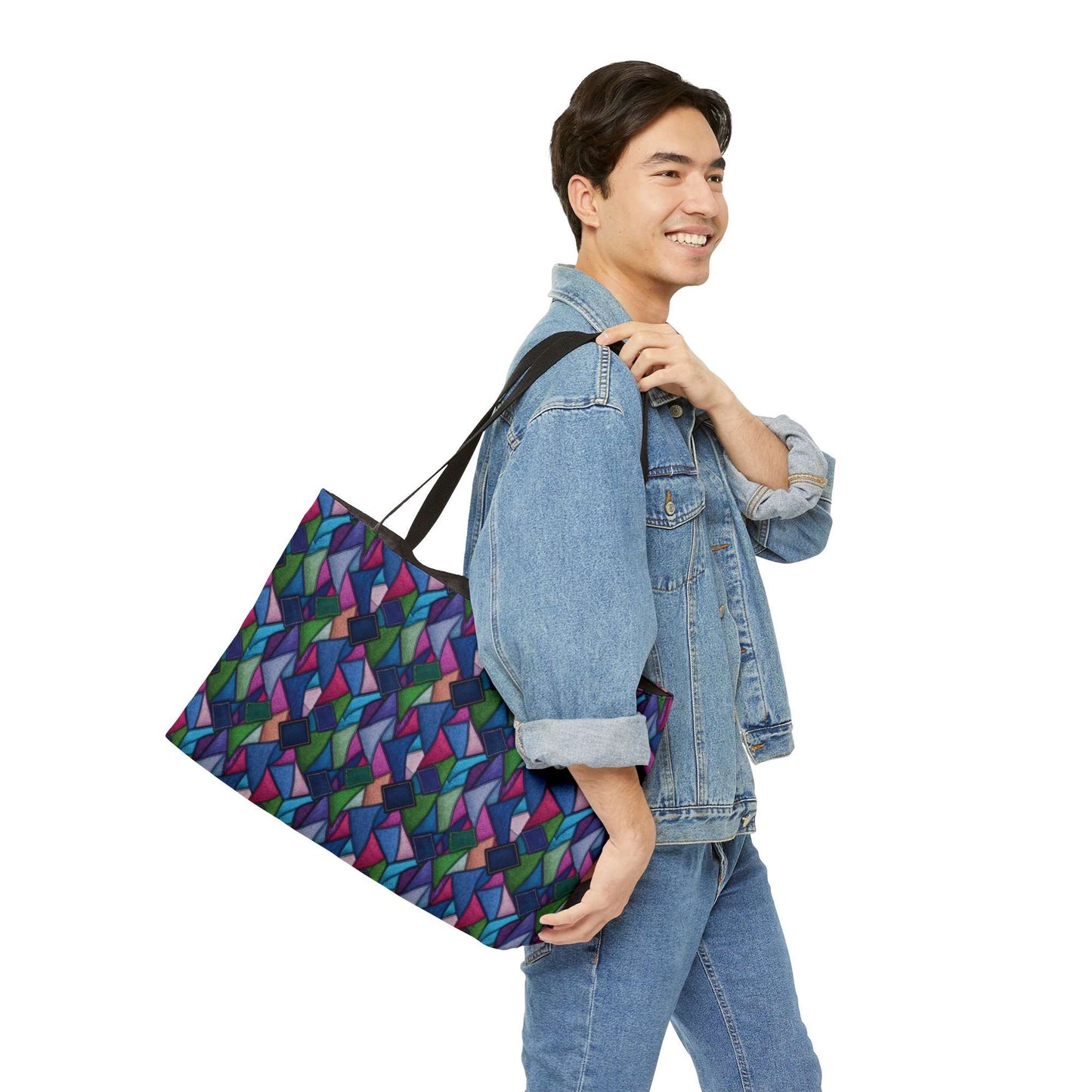 Denim Color Imitation Print Unisex  Yoga Bag  Spun Polyester 24x13 Canvas Gym Bag 33